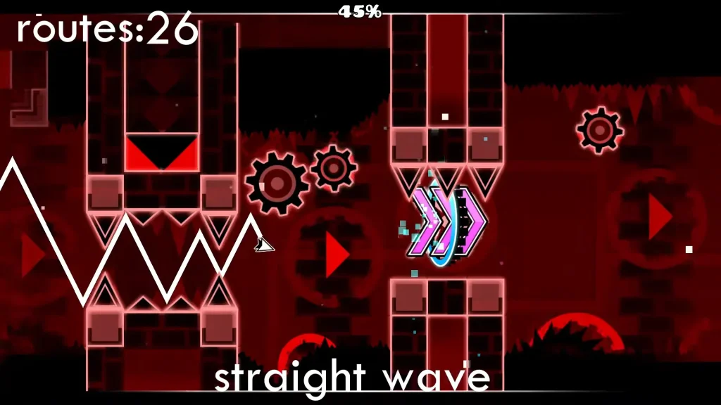 geometry dash bloodbath straight wave