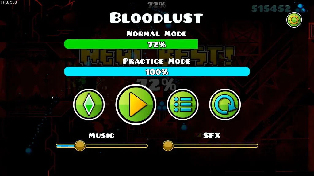 Geometry Dash BloodBath practices